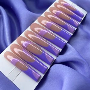 3XL Purple French Press on nails 10pc